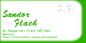 sandor flach business card